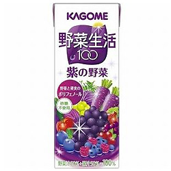 カゴメ 野菜生活100 紙パック200ml 紫の野菜 72本セット
